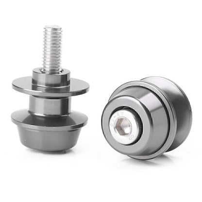 8mm Grey Swingarm Spools for Suzuki GSR750 GSX1300 GSXR600 SV1000 SV650 (2011-2019)