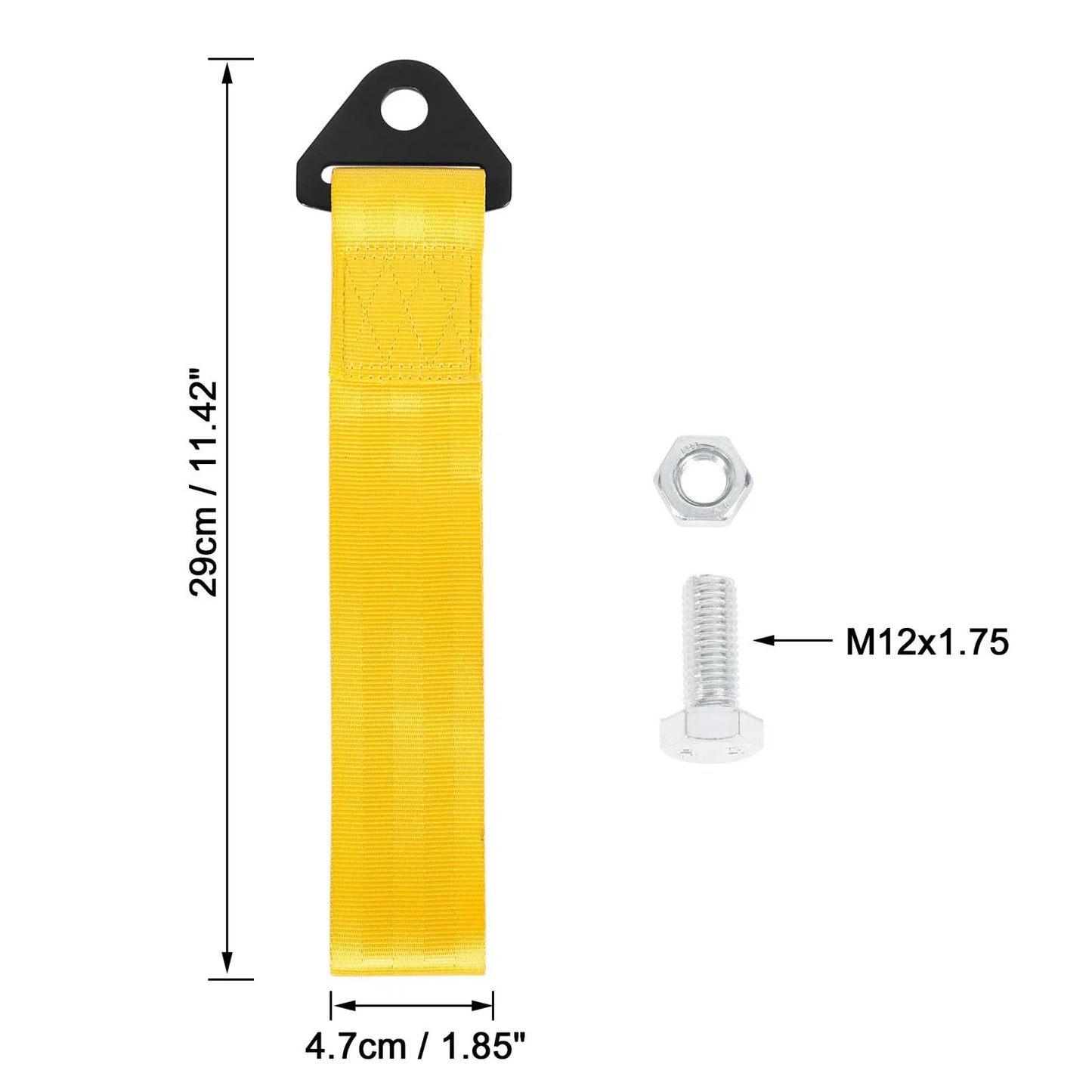 Tow Hook Strap for Universal Cars (Yellow)