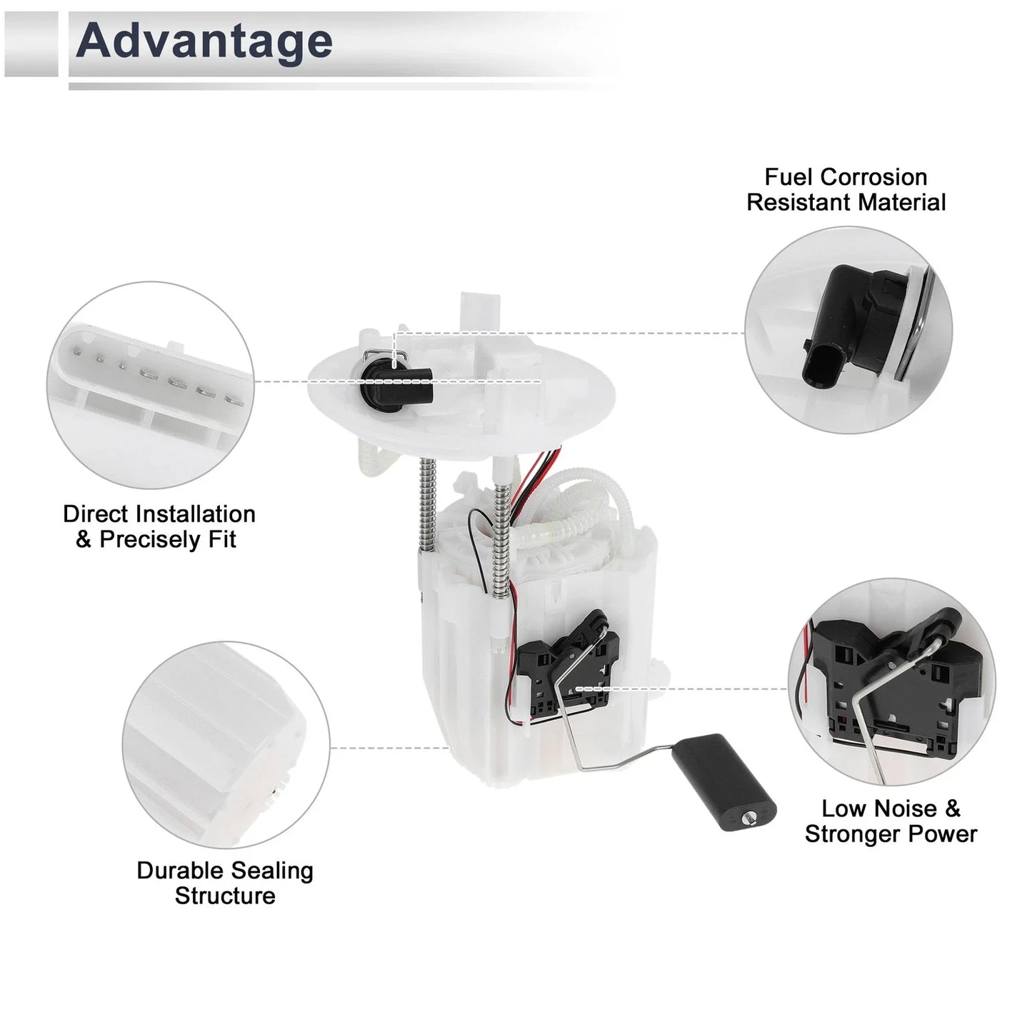 Fuel Pump Assembly for Mercedes Benz CLA250 C117 X156 2014-2020 L4 2.0L Gas