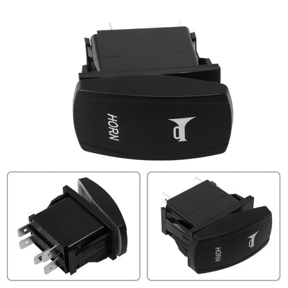 Rocker Switch Black ABS Blue LED Speaker Push Button for Car