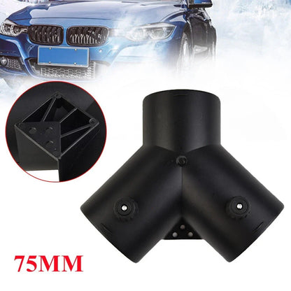 75mm Y Branch Duct Splitter Outlet Connector with Regulator Valve for Heater