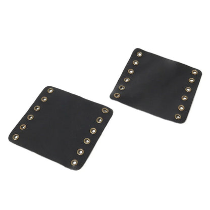 22mm Leather Hand Grip Covers for Universal Motorcycle - Black