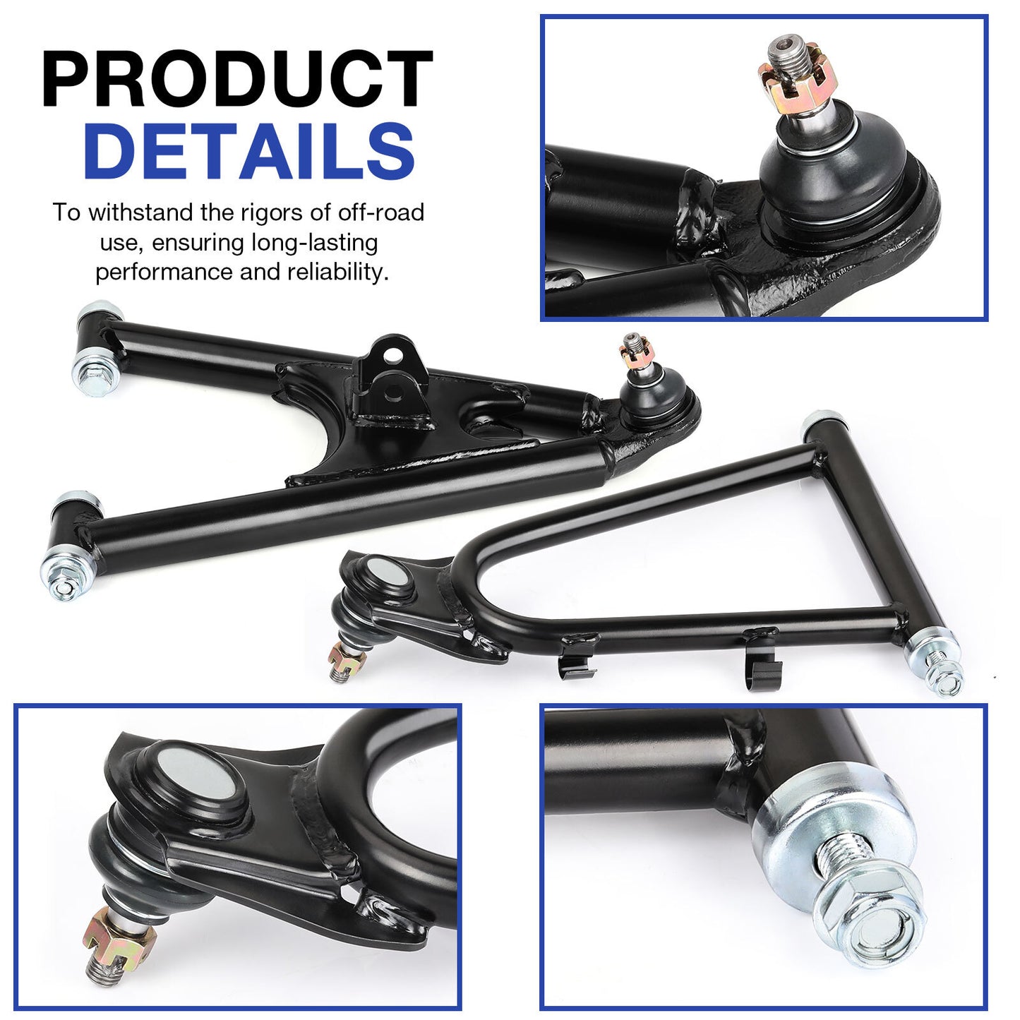 Set of 2 Front Upper Lower Control A-Arms for Yamaha Banshee 350 (1987–2006)