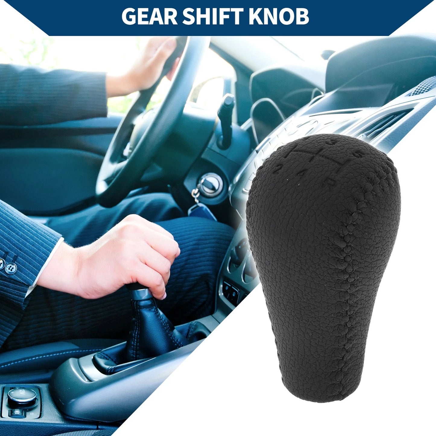 5 Speed Manual Gear Shifter Knob for Nissan Patrol Safari (2004–2007) Faux Leather