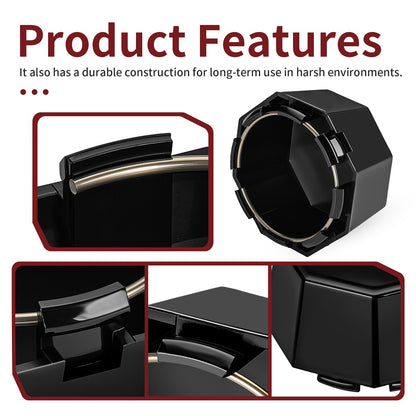 Set of 4 Matte Black Hub Cap Covers for Polaris Sportsman 570 (2015–2025)