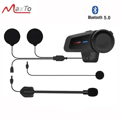 1000M Motorcycle Interphone Helmet for 6 Riders Talking FM Radio