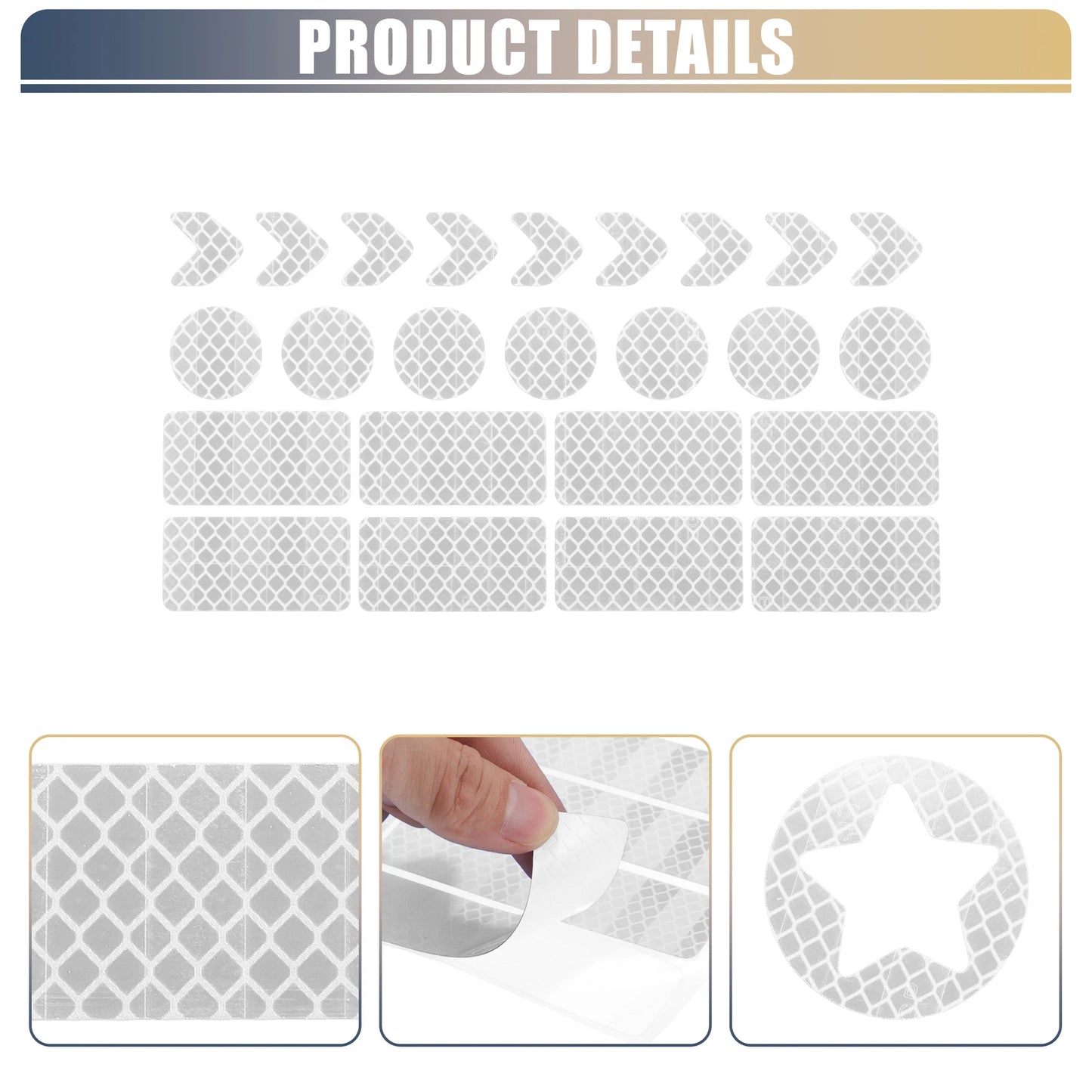 42pcs Reflective Safety Warning Tape for Motorcycles