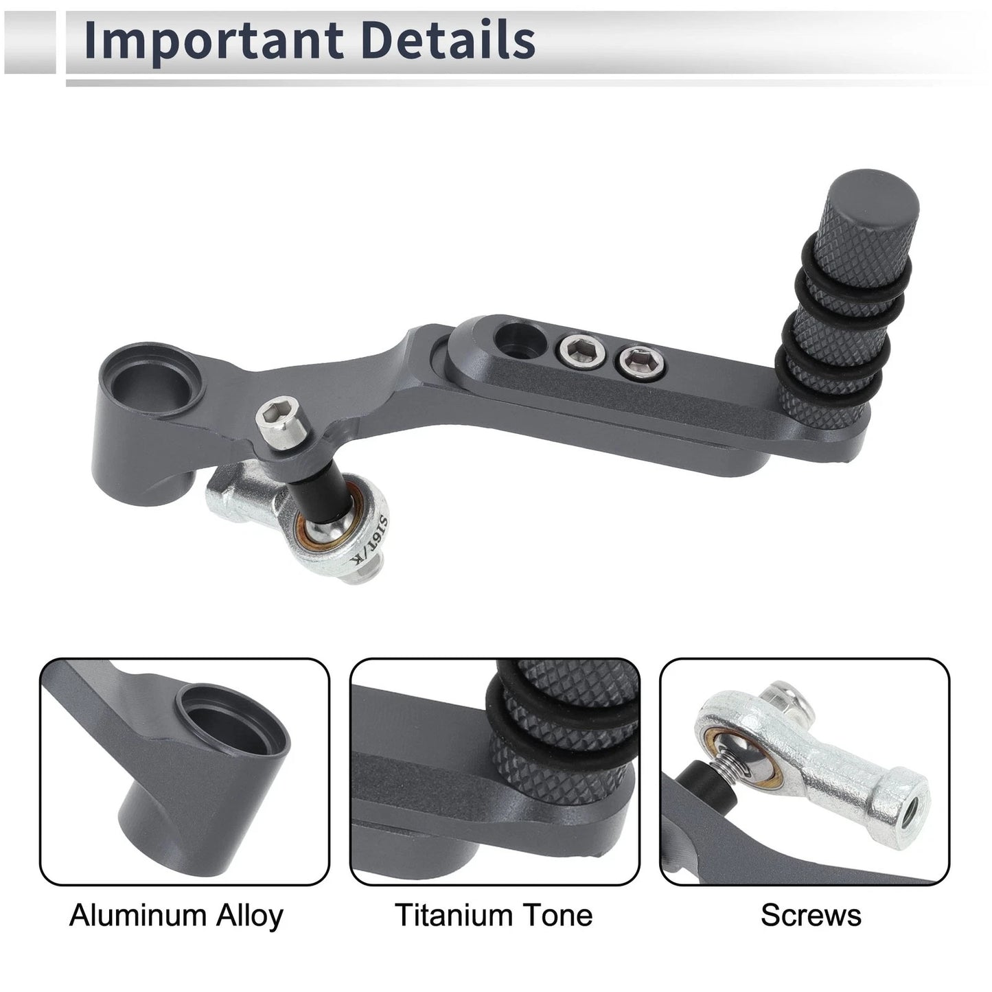 Gear Shifter Lever for Honda CBR650R (2019–2022) Titanium Tone