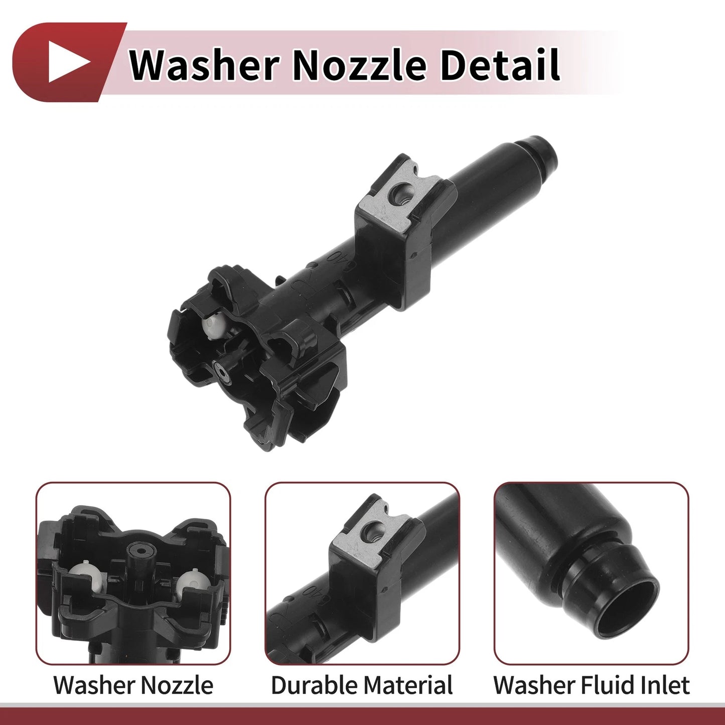 Front Passenger Side Headlight Washer Nozzle for Toyota Hilux (2015) No. 852070K040