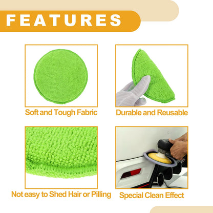 Set of 4 Polishing Buffing Pads for Auto (12.5cm)