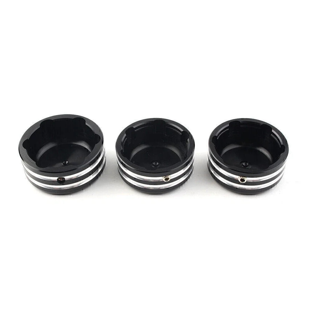 CNC Upper Fork Stem Nut Cover Black for Harley Sportster 883 (2004-2023)