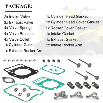 Rocker Arm & Intake Exhaust Valve Kit for Polaris Sportsman 500 4x4 6x6 (1996–2014)