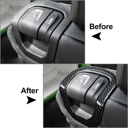 Black Rear Seat Adjustment Switch Frame Trim for Jeep Wrangler (2018-2021)