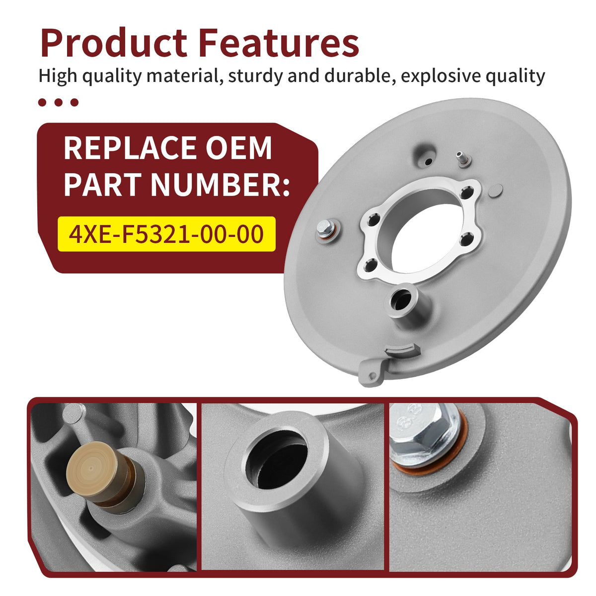 Rear Brake Backing Plate for Yamaha Bear Tracker 250 (1999–2004)