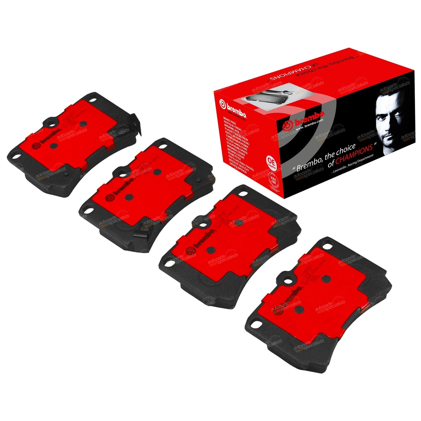 Set of 4 Brembo Front Disc Brake Pads for Mazda 121 (1990–2002)