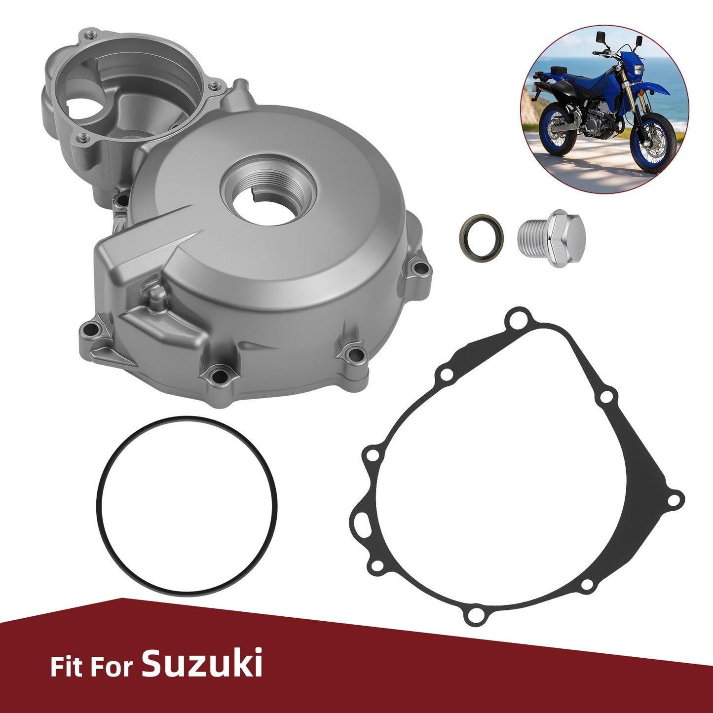 Left Side Engine Stator Magneto Cover for Suzuki DRZ400 (2000–2023)