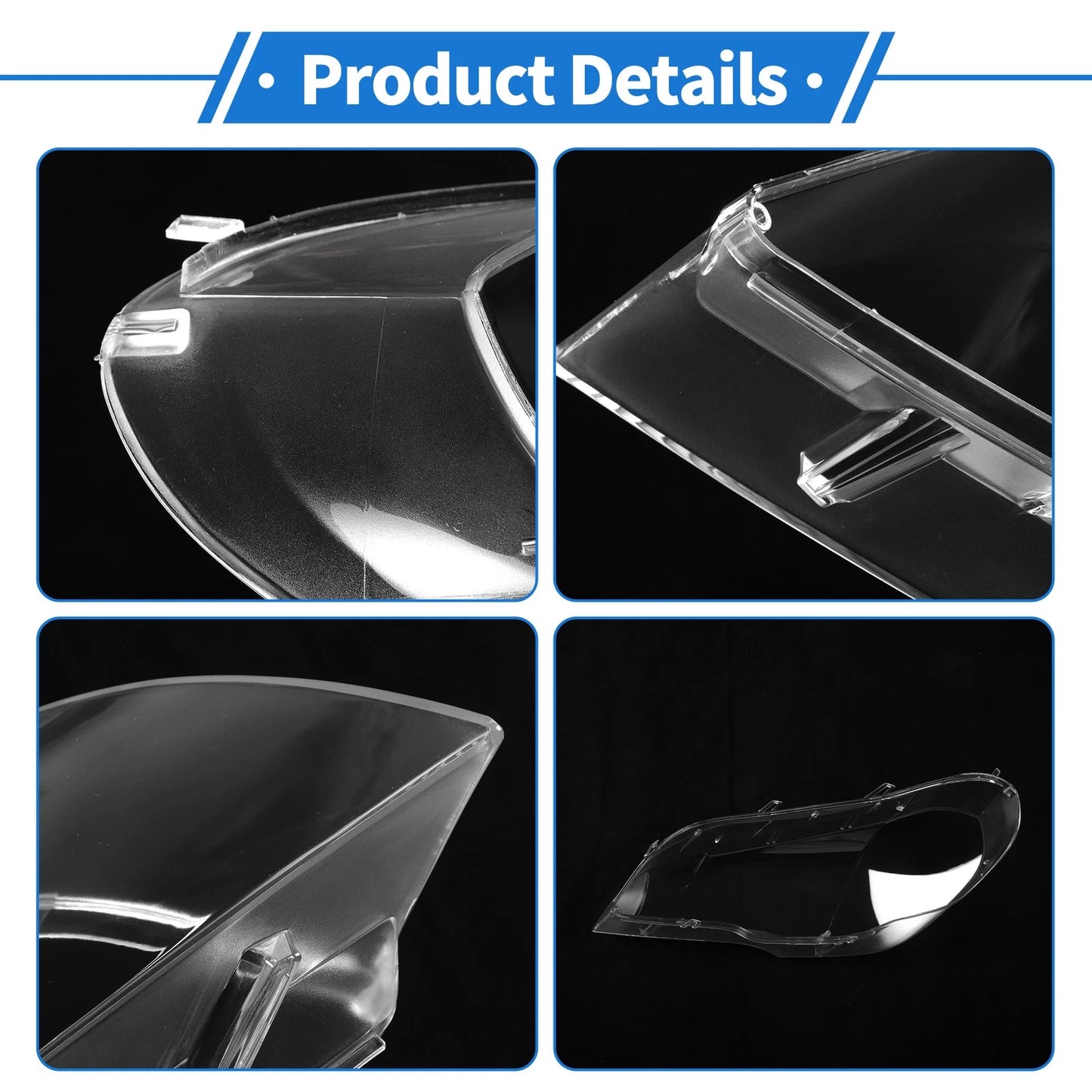 Headlight Lens Cover for BMW X5 E70 (2008–2013) PC Clear