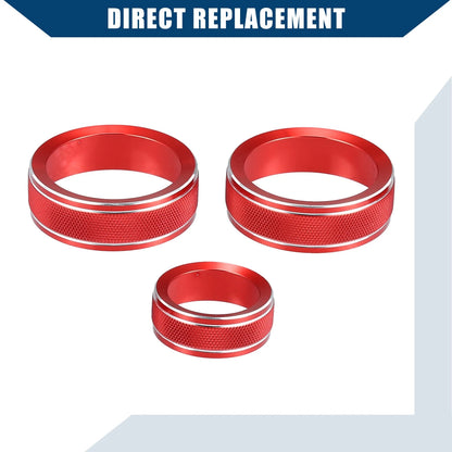 Set of 1 Air Conditioner Control Switch Knob Cover for Subaru Impreza (2017–2023) Red