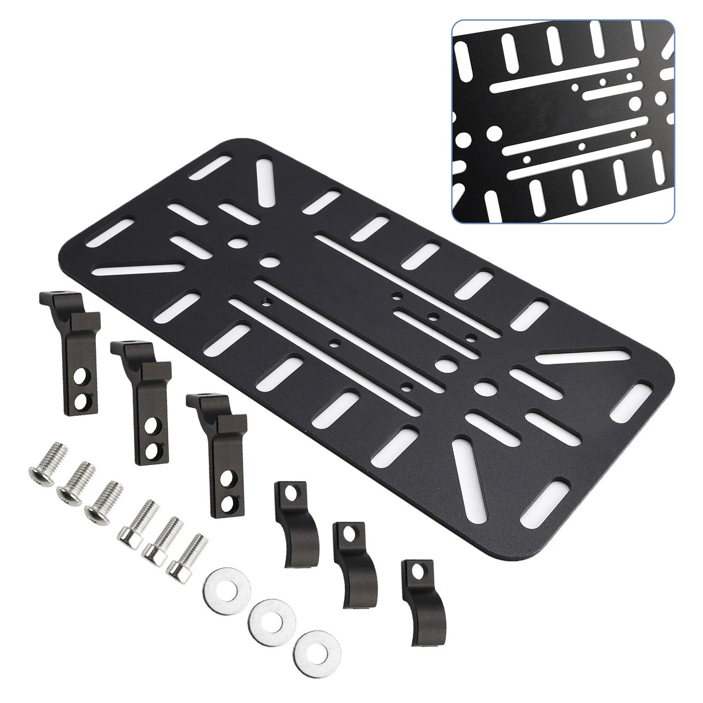 Set of 2 Adjustable Mounting Brackets for Motorcycle Seat Bags