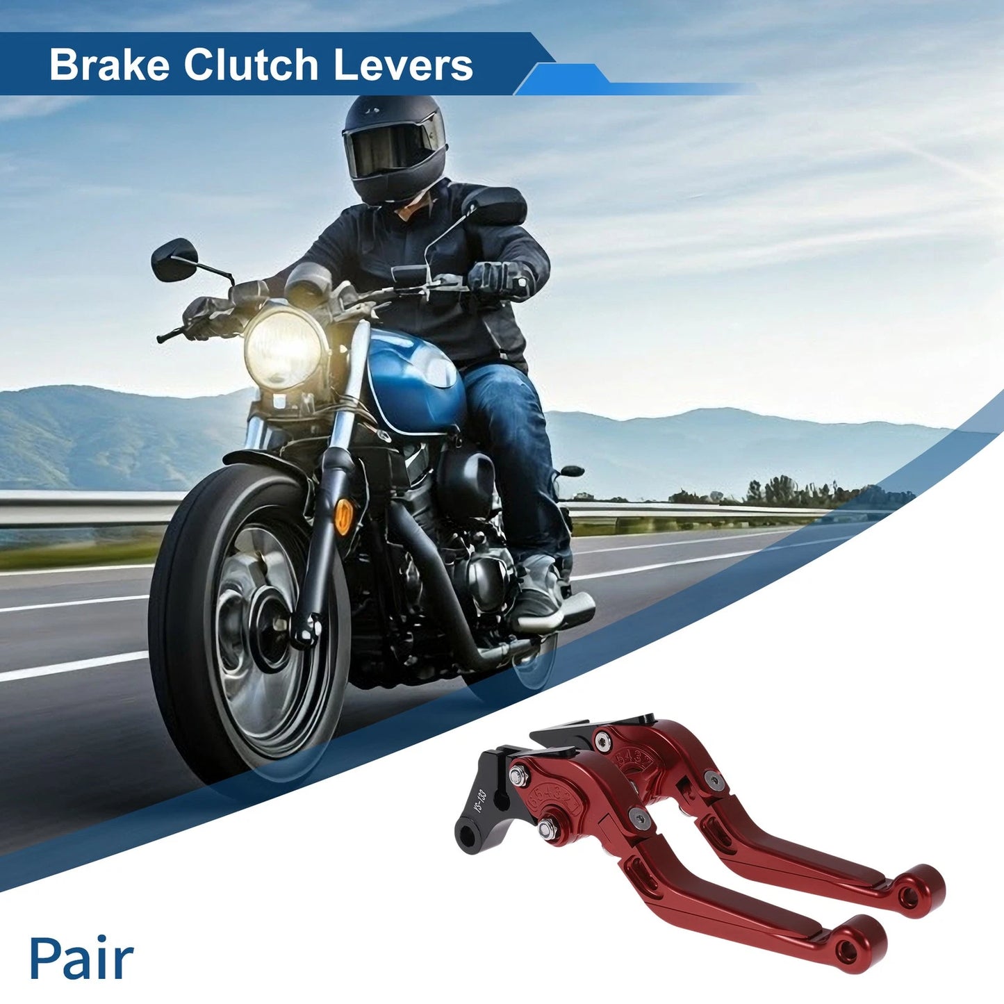 Adjustable Brake Clutch Levers for Suzuki GSXR150 (2017–2020) Solid Red
