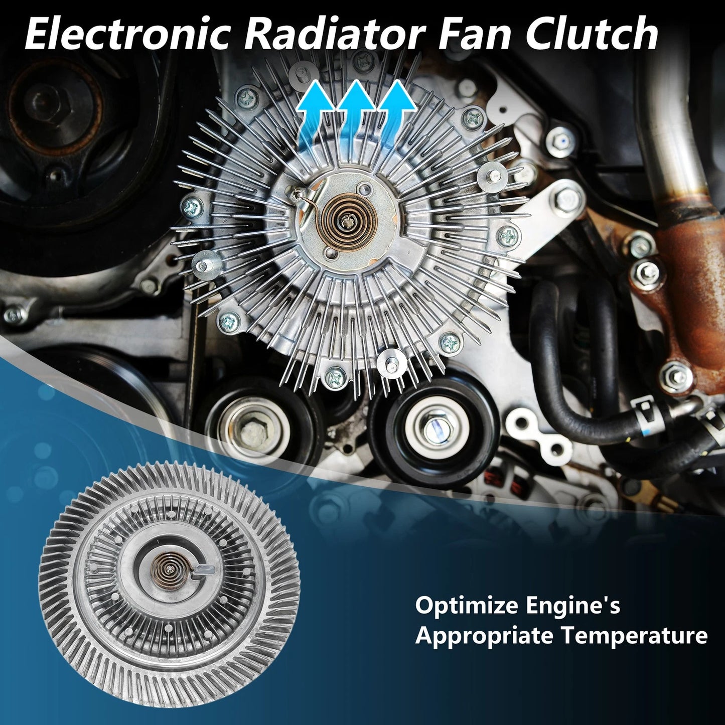 Engine Cooling Fan Clutch for Ford F-150 V6 4.2L (1997–1999) No. 52027884/52028305