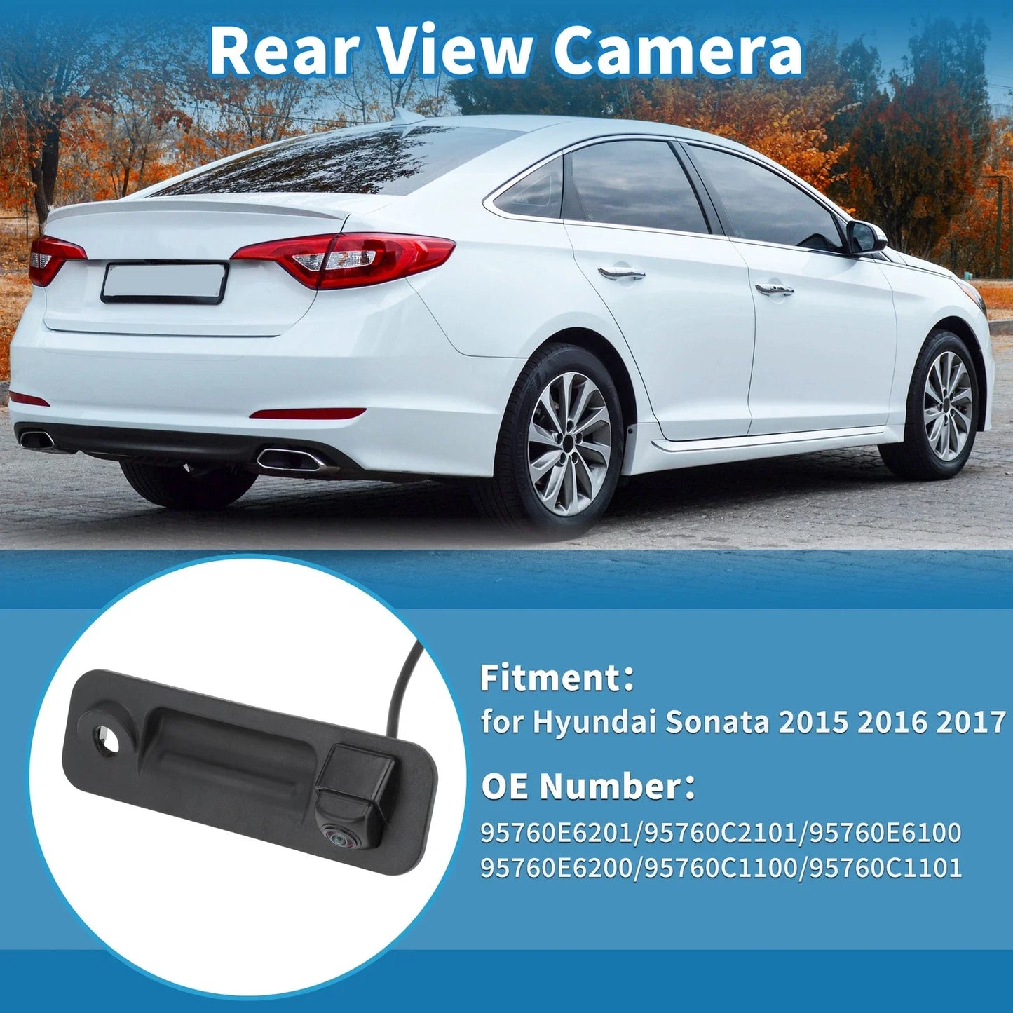 Tailgate Handle Backup Camera for Hyundai Sonata (2015-2017)