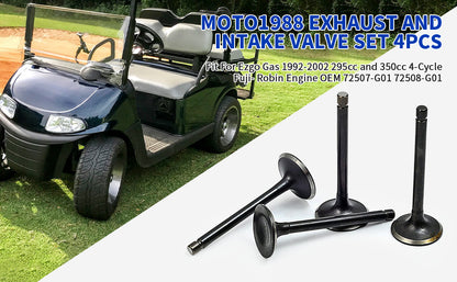 Exhaust & Intake Valve Set for EZGO Golf Cart 295cc 350cc (1996–2002)
