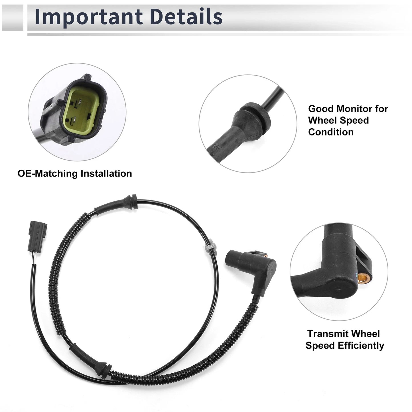 ABS Wheel Speed Sensor for KIA RIO (2001–2002) 0K31L4373XE/0K31L4373XD