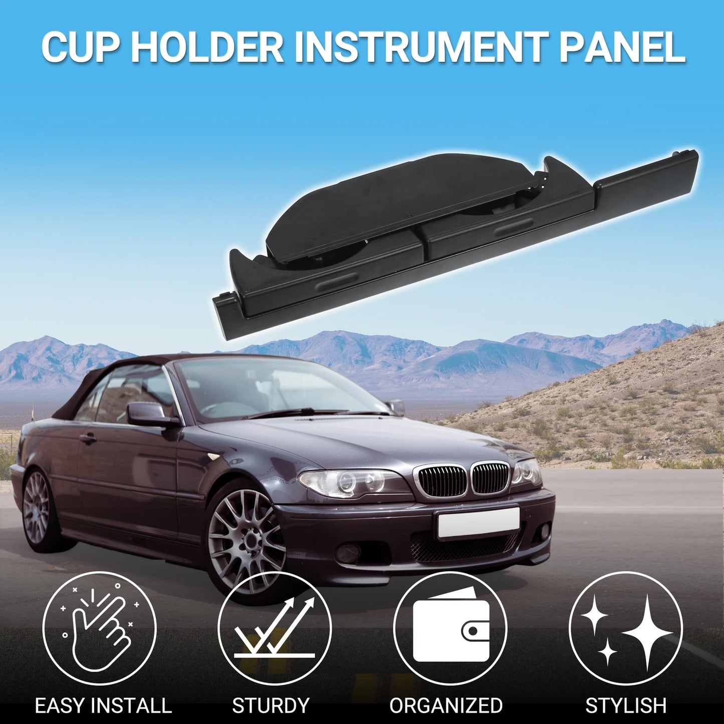 Cup Holder for BMW E39 525i 528i 530i 540iT (1996–2003) No. 51168190206