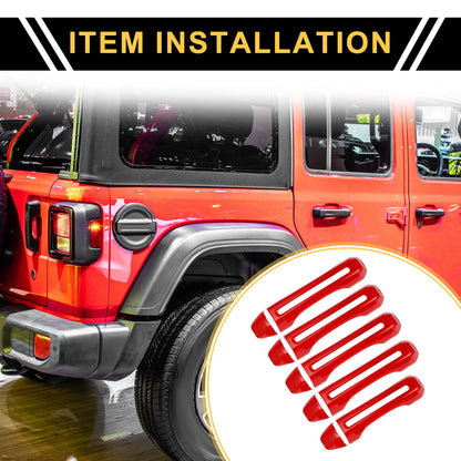 Set of 1 Door Tailgate Handle Cover for Jeep Gladiator JT (2020–2021) Red