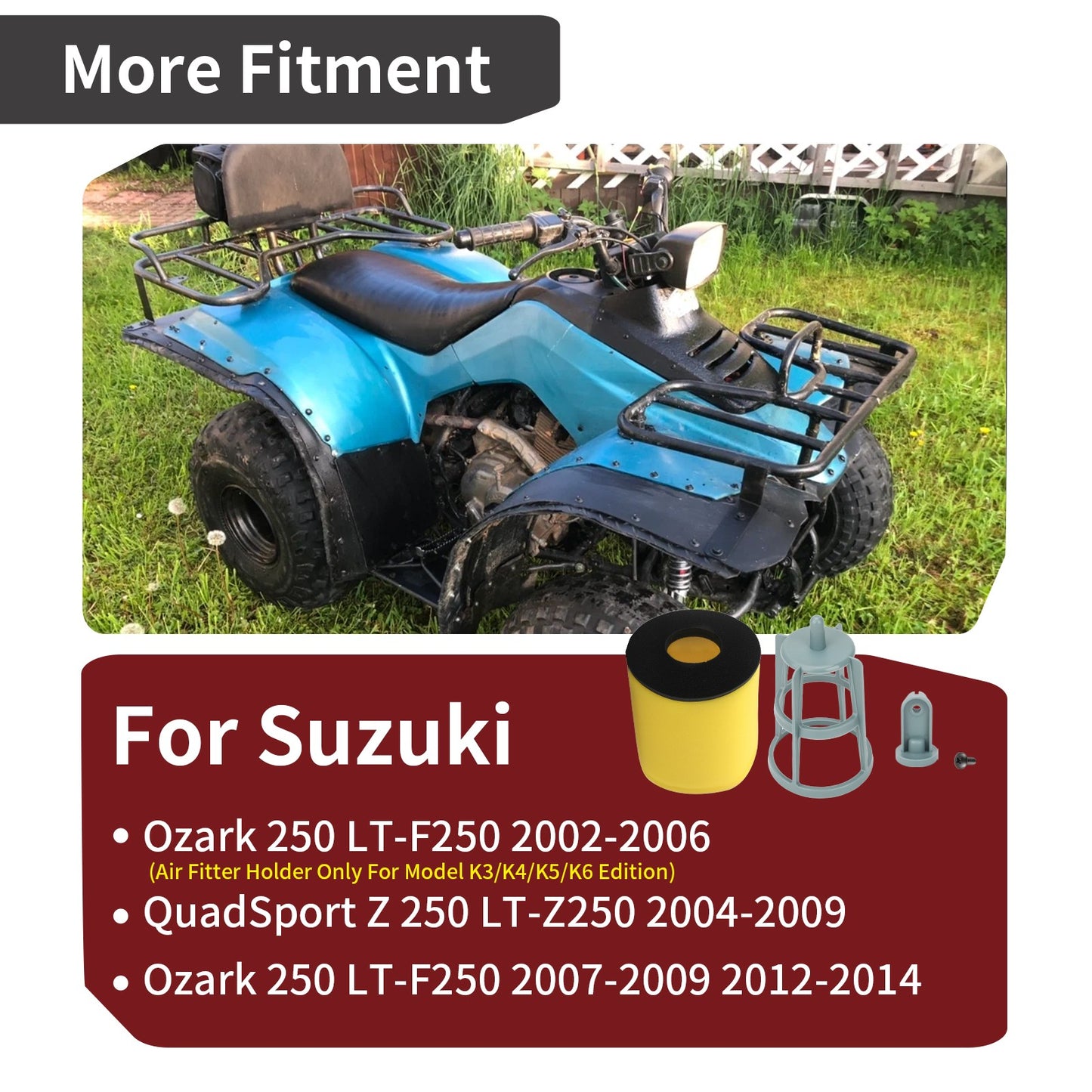 Air Filter & Cage Holder for Suzuki Ozark 250 (2002–2014)