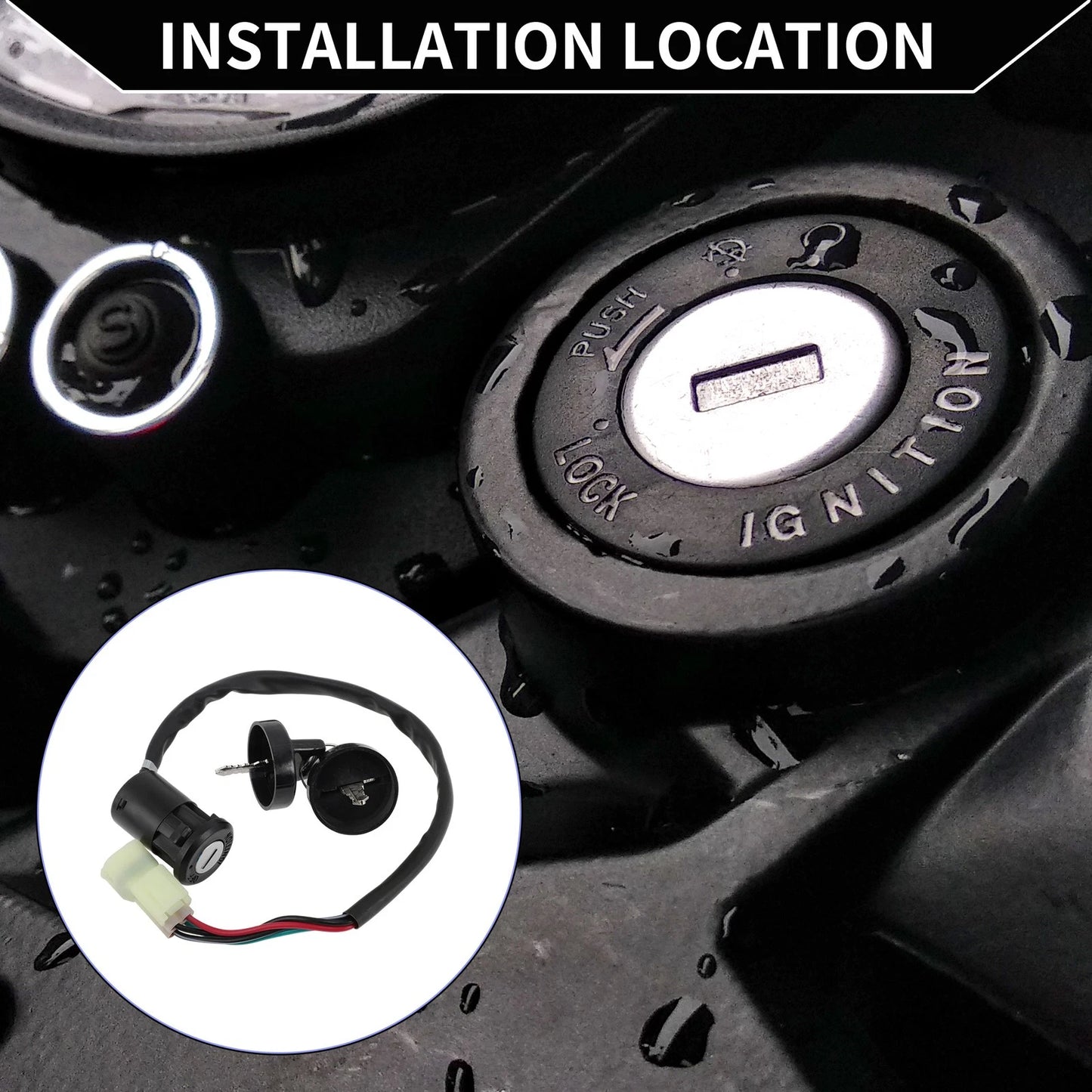 Ignition Key Switch No. 27005Y002 for Kawasaki KFX50 (2007–2023)