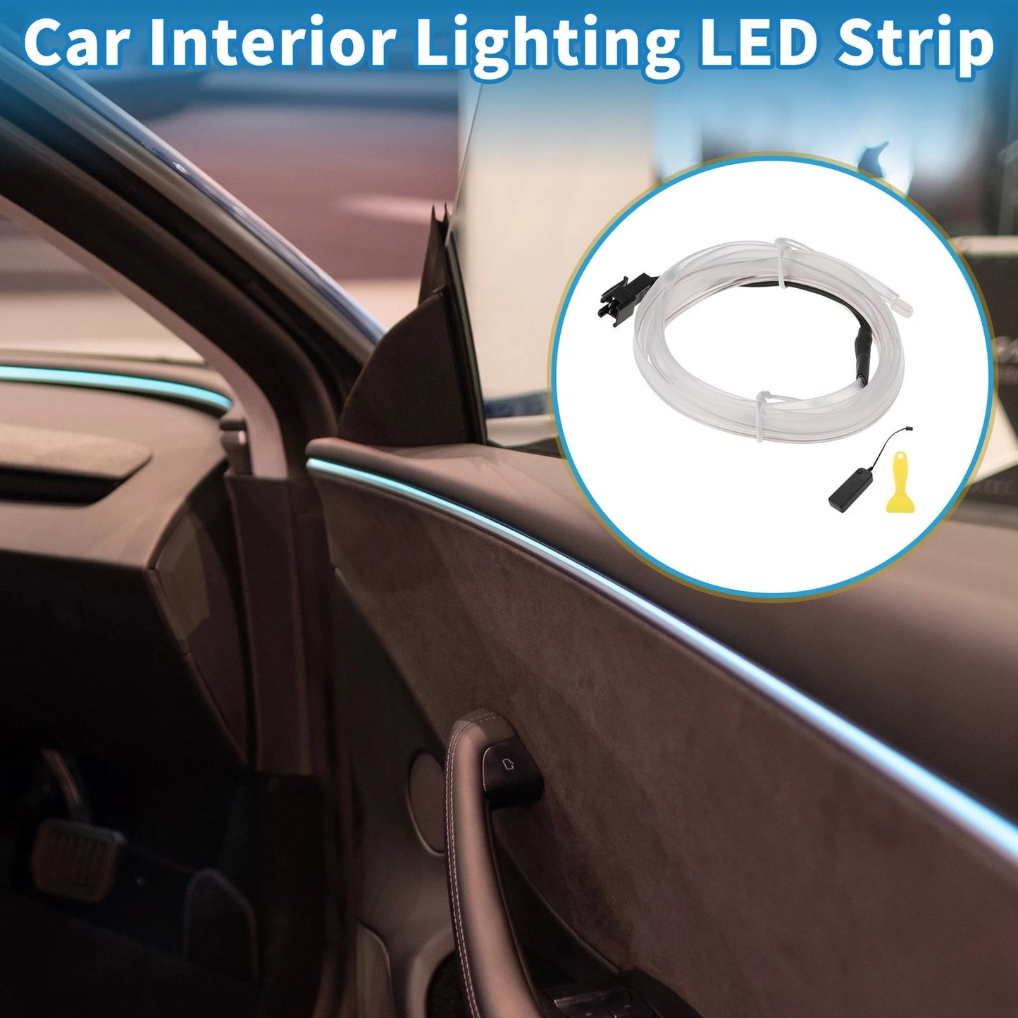LED Strip Interior Decoration Lighting for Universal Vehicles (3V)