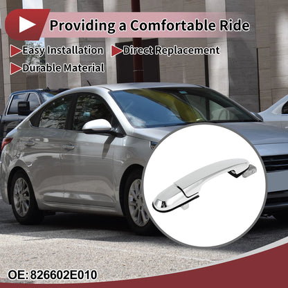 Car Door Handle Grip for Hyundai Tucson (2016–2023) No. 826602E010 Silver Tone