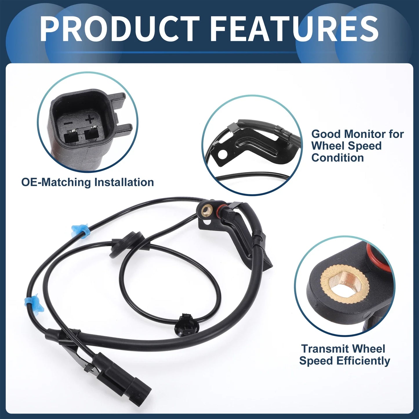 ABS Wheel Speed Sensor for Dodge Avenger Rear Left (2008-2014)