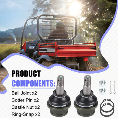 2X Lower Ball Joints for Kawasaki Mule 2510 2520 (1993–2000)