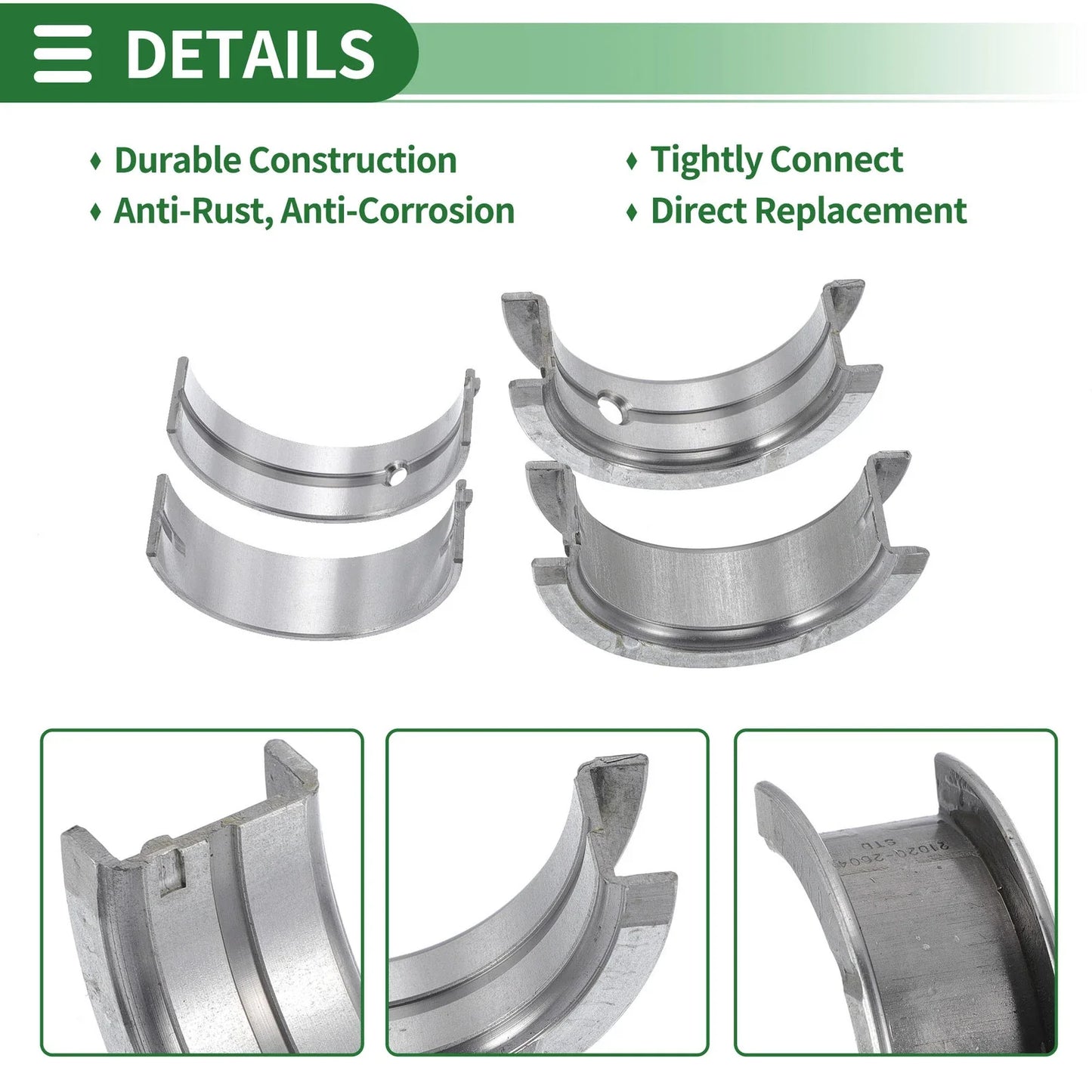 Main Bearing Set for Hyundai Accent (1995-2011) - 10 Pcs