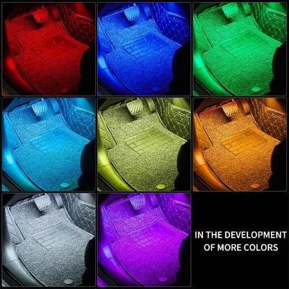 36LED RGB Remote Control Decorative Foot Lamp for Car