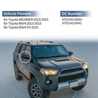Right Side Mirror Cover Cap Replacement Gloss Black for Toyota 4Runner (2010–2023)