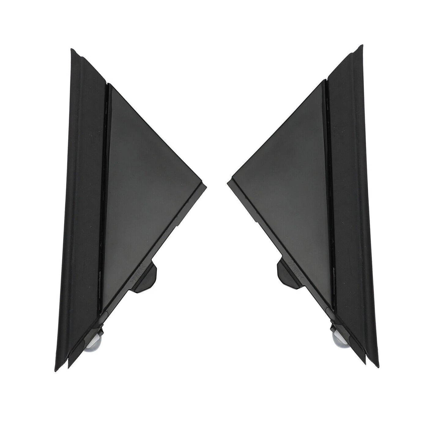 Gloss Black Door Mirror Flag Cover Moldings for Fiat 500 (2012–2017)
