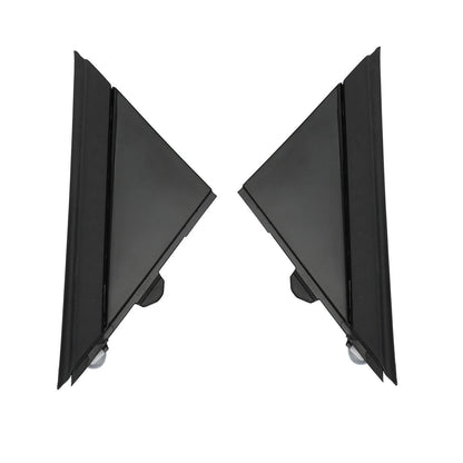 Gloss Black Door Mirror Flag Cover Moldings for Fiat 500 (2012–2017)