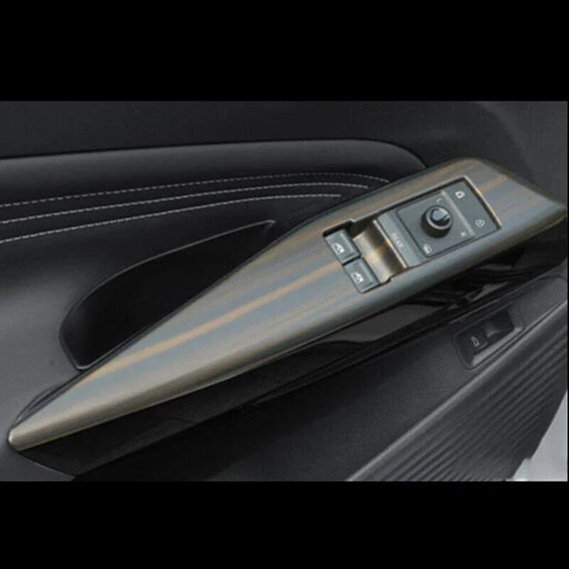 4x Wood Grain Lift Panel Switch Cover Trim for Volkswagen ID.4 (2021–2023)