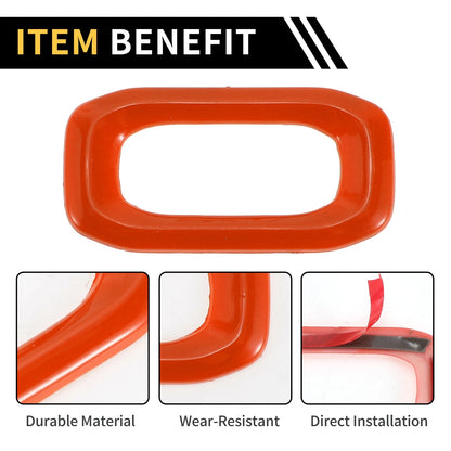 2 Pcs Door Lock Switch Button Trim Cover for Jeep Wrangler JL (2018–2023) Orange
