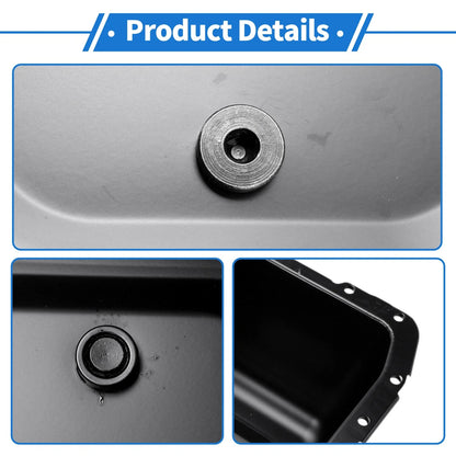 Engine Oil Pan for Dodge Ram 2500 (2007-2010) - 1 x No.5086855AA, Iron Black