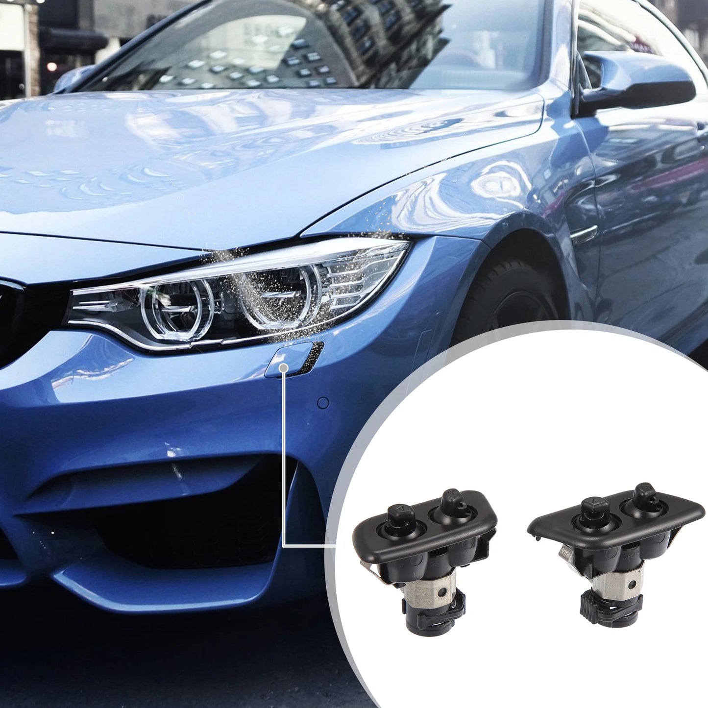 2X Headlight Washer Nozzle Sprayer Jet for BMW 525i (2001–2007)