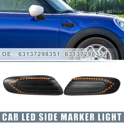 Smoked Black Lens LED Side Marker Light for Mini Cooper F55 F56 F57 (2014–2023)