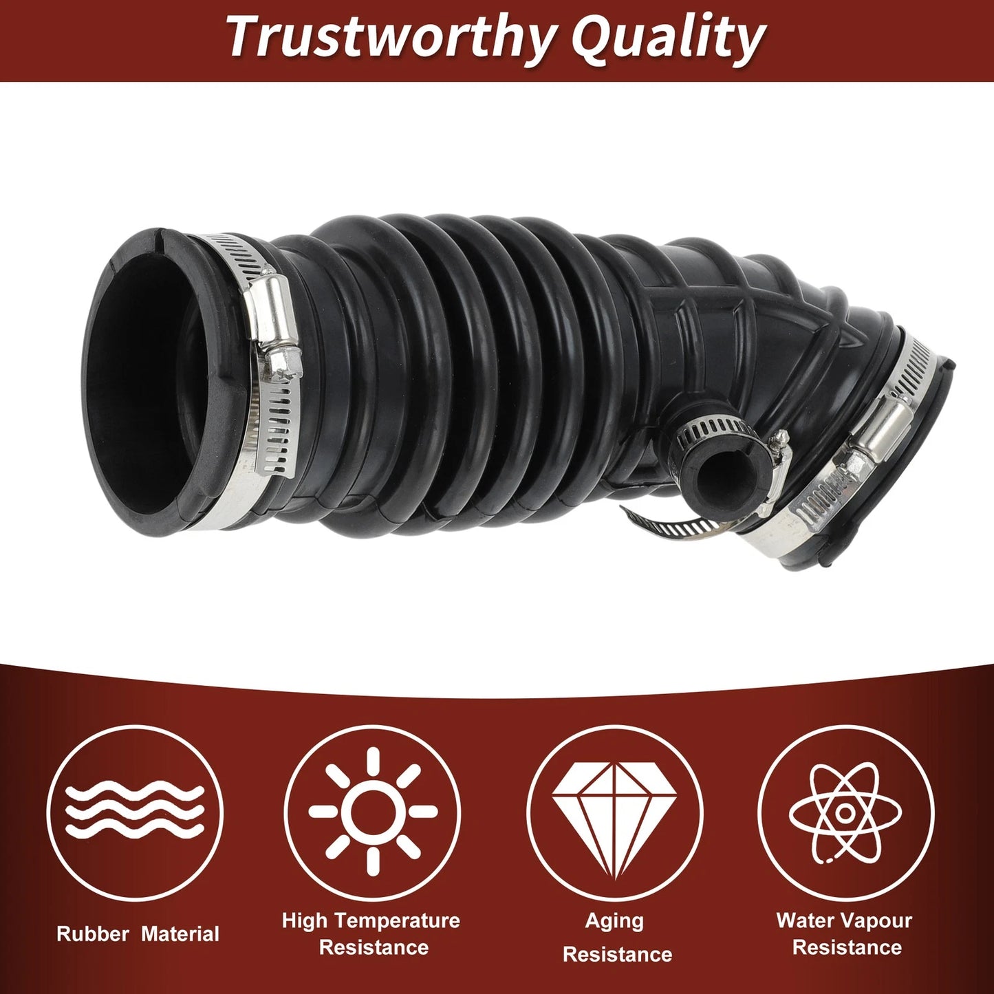 Air Intake Hose with Clamps for Infiniti G37 Q40 Q60 QX50 (No. 16576EY00A)