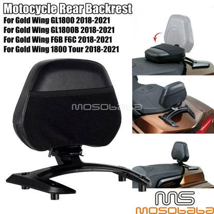 Adjustable Passenger Backrest Pad Kit for Honda Gold Wing GL1800 (2018-2021)