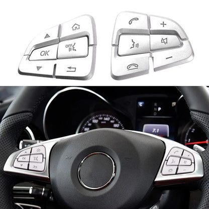 Steering Wheel Button Cover Trim 1 set for Mercedes C-Class (2014–2021)