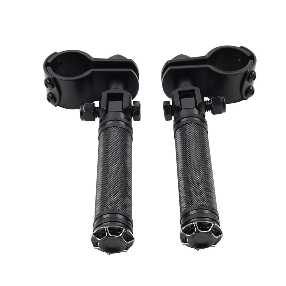 1 Pair Engine Guard Bar Foot Pegs for Harley (Chrome)